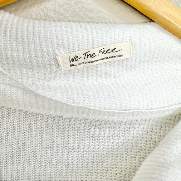 NEW Free People Main Squeeze Brushed Hacci Top White - Picture 6 of 12